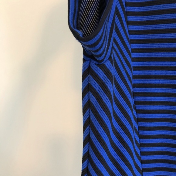 Madewell Gallerist Ponte Dress Blue Stripe - Picture 5 of 9